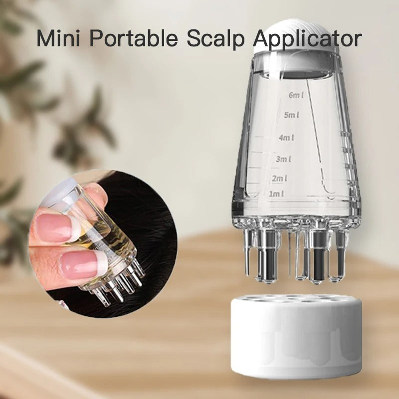 Portable Mini Scalp Essential Oil Liquid Applicator Comb Massager Guiding Anti Hair Loss Scalp Care Tool