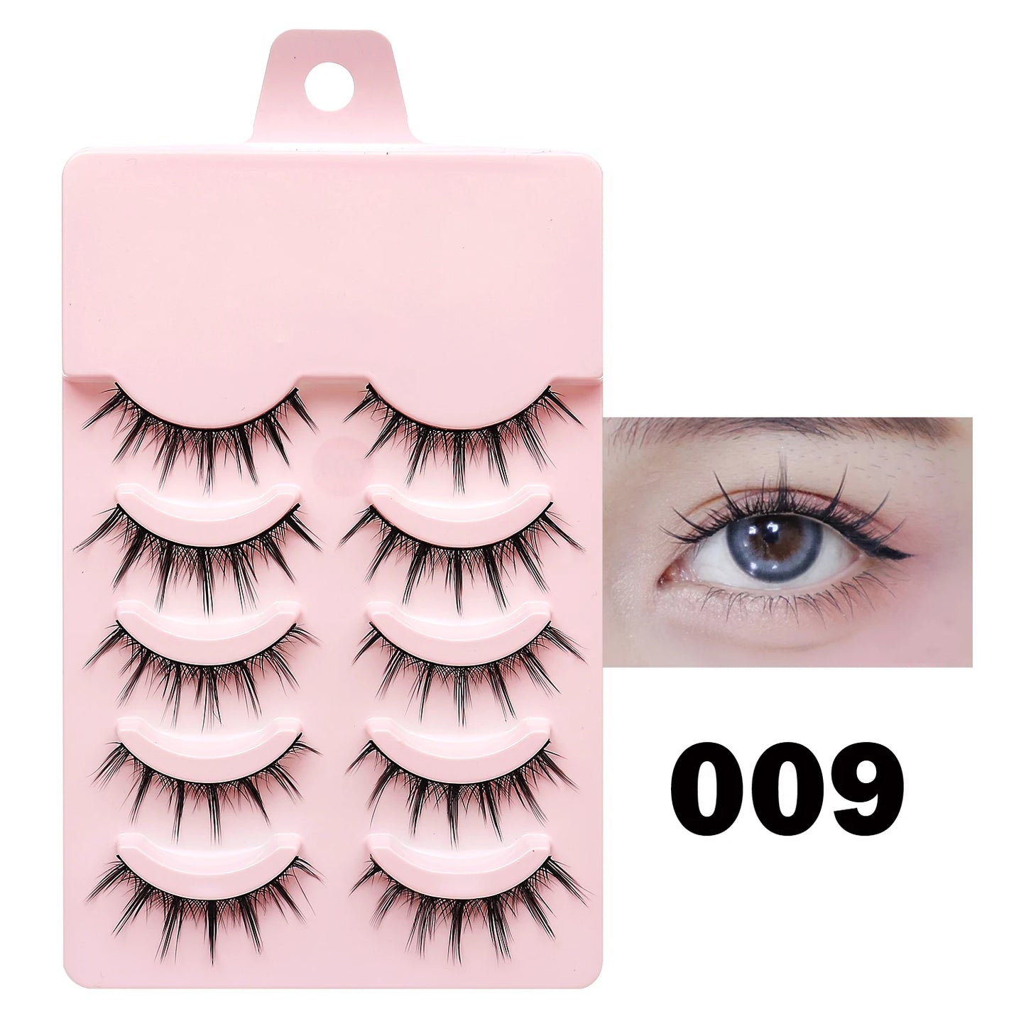 Wispy Manga Style Eyelashes Soft Natural Thick False Daily Eye Lashes Dating Makeup Eye Accessories 5 Pairs - 10pcs