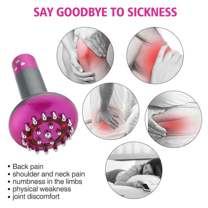 Electric Infrared Fat Burning Anti-cellulite Meridian Massage Brush Gua Sha Lymphatic Heating Microcurrent Body Slim Massager