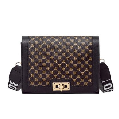Luxury Vintage Plaid Shoulder Leather Handbag Purse for Women Small Messenger Crossbody Bag Great Gift