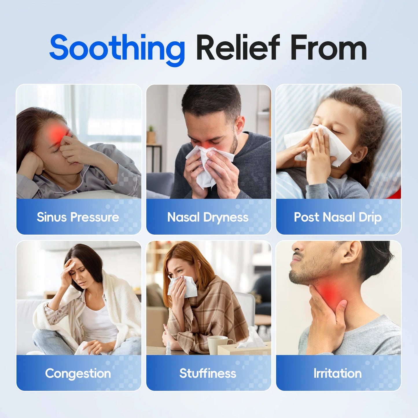 Electric Pulsating Sinus Nose Rinse Irrigator Cleaner for Sinus Relief & Nasal Care Neti Pot Nose Cleaner with 30 Salt Pods Nasal Wash Kit