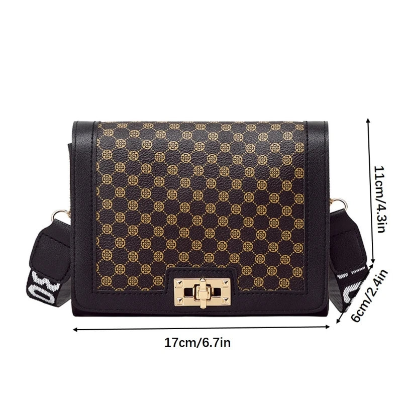 Luxury Vintage Plaid Shoulder Leather Handbag Purse for Women Small Messenger Crossbody Bag Great Gift