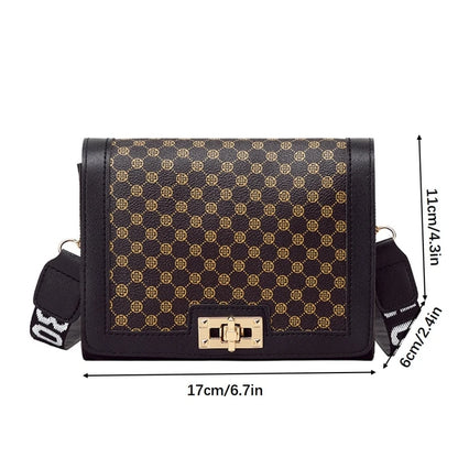 Luxury Vintage Plaid Shoulder Leather Handbag Purse for Women Small Messenger Crossbody Bag Great Gift