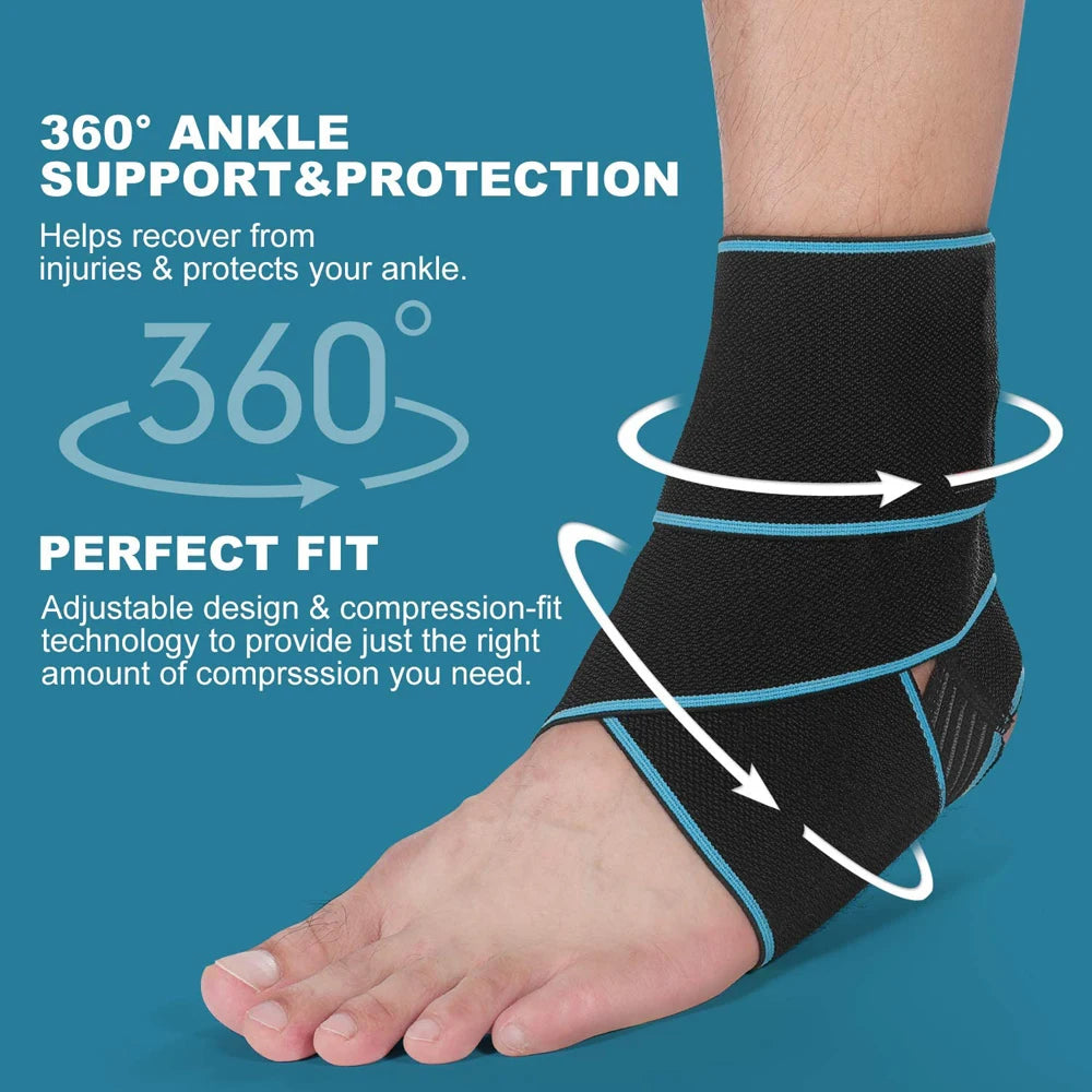 Professional Sports Ankle Strain Wraps Bandages For Fitness Running Elastic Ankle Support Brace Protector 1pc