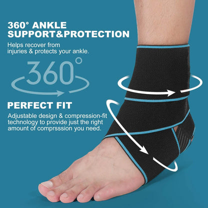 Professional Sports Ankle Strain Wraps Bandages For Fitness Running Elastic Ankle Support Brace Protector 1pc