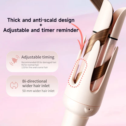 3 in 1 Automatic Rotating Ceramic Hair Curling Iron Professional Hair Roller Stick 28mm 32mm 40mm Curling Wand Hair Waver