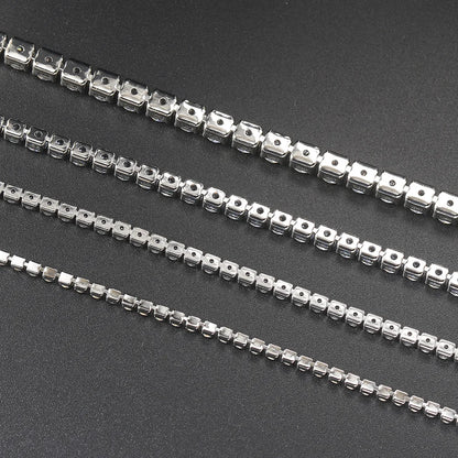 Modern Crystals Tennis Bracelets for Men Women Silver Color 2.5mm/3mm/4mm/5mm Zircon Fashion Jewelry