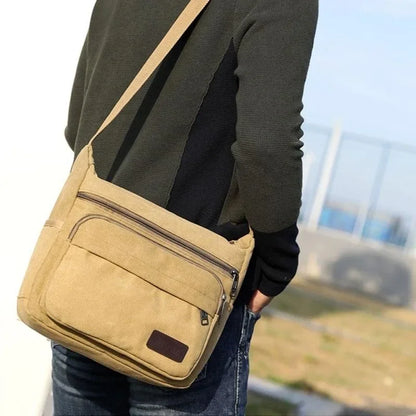 Modern Fashion Canvas Single Shoulder Messenger Bag for Men Women Unisex Travel Crossbody Bag Outdoor Casual Satchel Vintage Bags