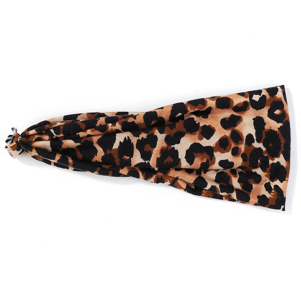 Sports Fashion Fitness Headbands Hairbands Snake Leopard Pattern Women's Postpartum Leisure Home Headwear Scrunchies