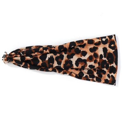 Sports Fashion Fitness Headbands Hairbands Snake Leopard Pattern Women's Postpartum Leisure Home Headwear Scrunchies