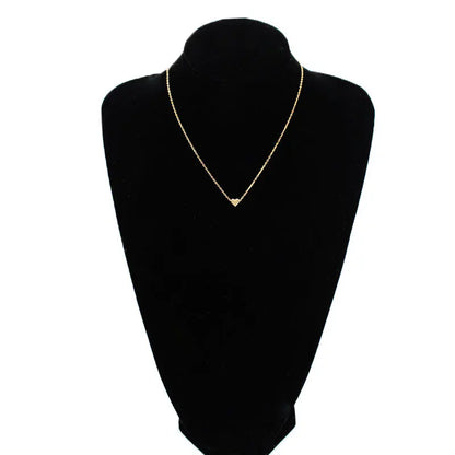 Heart Love Minimalist Necklaces for Women Girls Silver Gold Color Dainty Fashion Jewelry Clavicle Bijoux