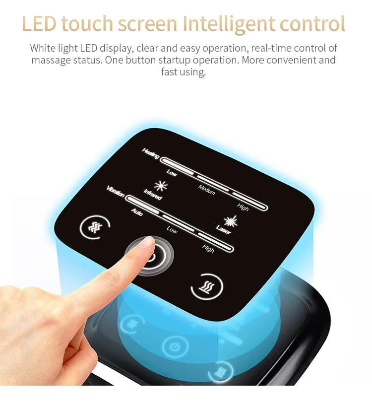 LED Touch Screen Multifunctional Smart Vibration Knee Massager Relax Muscles and Relieve Joint Discomfort