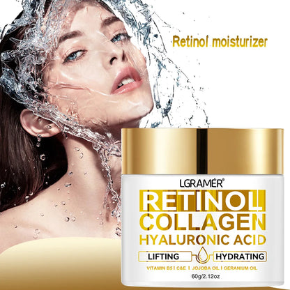 Luxury Retinol Anti-Aging Face Cream – Collagen & Hyaluronic Acid Moisturizer for Wrinkle Reduction & Youthful Radiance