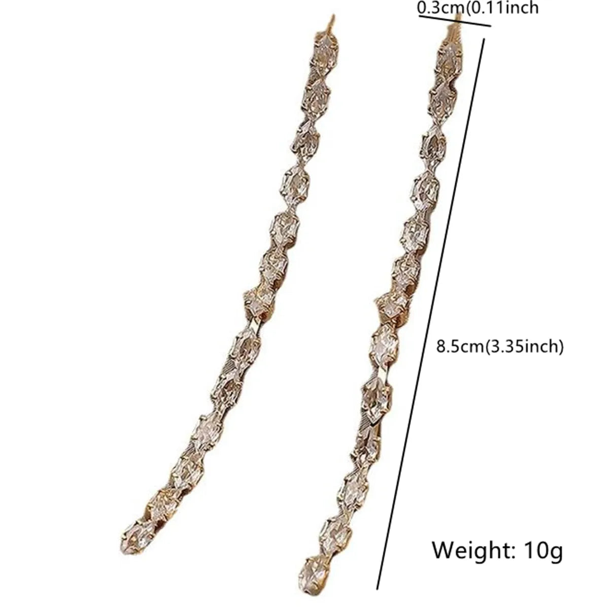 Long Tassel Dangle Crystal Earrings for Women Girls Gold Silver Color Elegant Zircon Jewelry