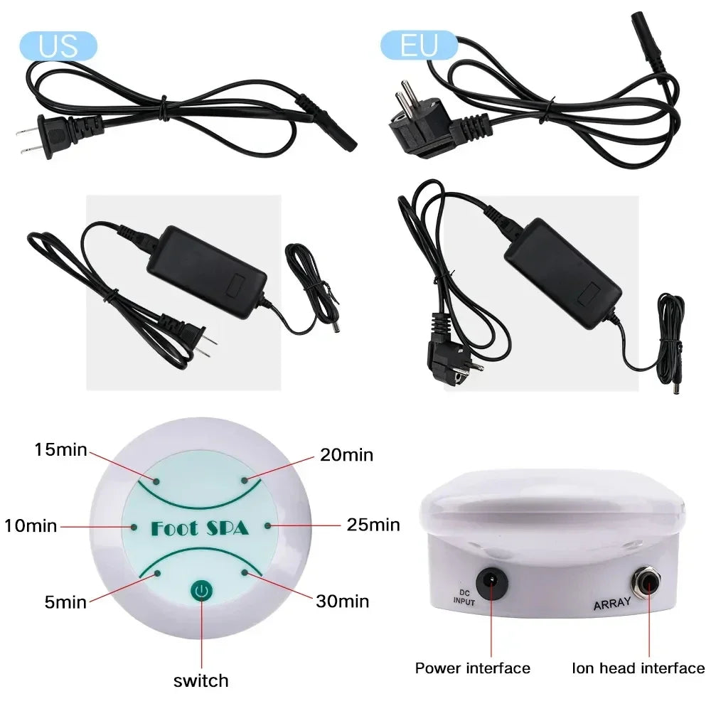 Ionic Detox Foot Spa Bath Machine Detoxification Massager Relieves Fatigue Promotes Good Health and Vitality