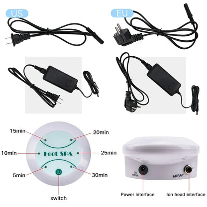 Ionic Detox Foot Spa Bath Machine Detoxification Massager Relieves Fatigue Promotes Good Health and Vitality