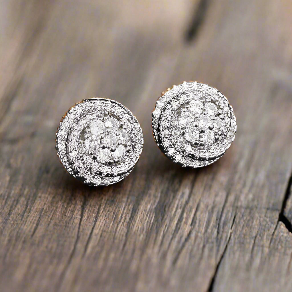Luxury Spiral Crystals Stud Earrings for Women Fashion Versatile Jewelry Accessories