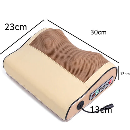 Infrared Heating Electric Back Neck Shoulder Massager Pillow Deep Tissue Kneading For Waist Legs Shoulders and Neck