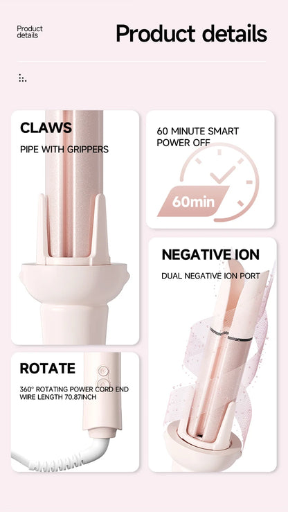 3 in 1 Automatic Rotating Ceramic Hair Curling Iron Professional Hair Roller Stick 28mm 32mm 40mm Curling Wand Hair Waver