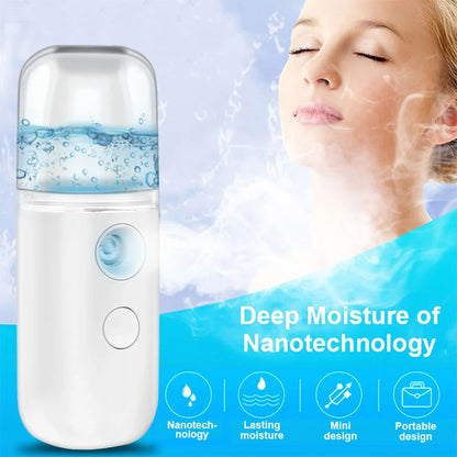 Ultrasonic Electric Facial Cleaning and Massaging Kit with Skin Scrubber, Blackhead Remover Pore Cleaner, Nano Face Steamer, Facial Massager and Eye Beauty Pen