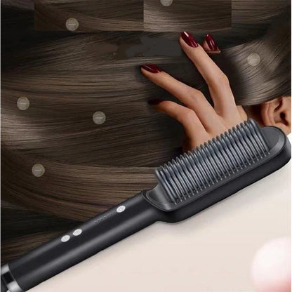 Electric Intelligent Temperature Control Ceramic Hair Straightener Brush Professional Fashion Fast Heating for Perfectly Straight Hair