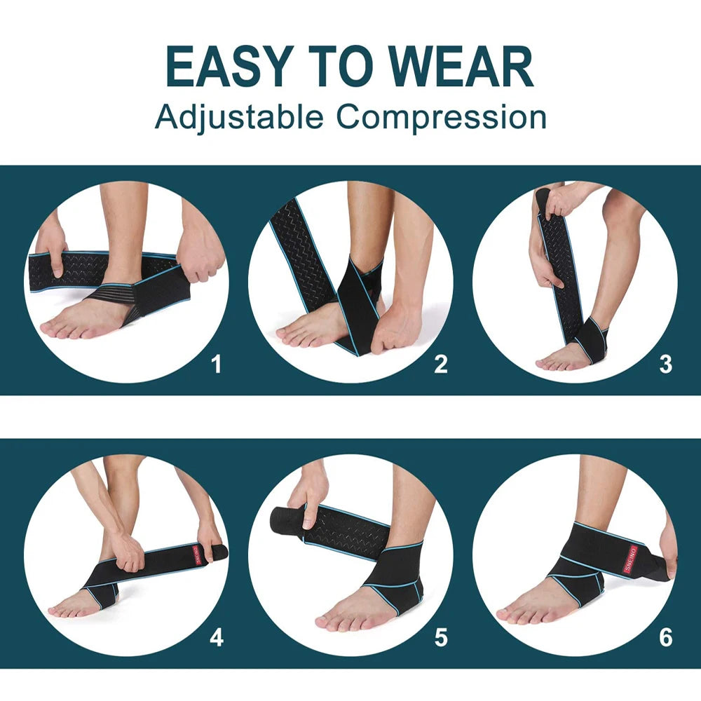 Professional Sports Ankle Strain Wraps Bandages For Fitness Running Elastic Ankle Support Brace Protector 1pc