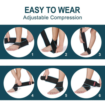 Professional Sports Ankle Strain Wraps Bandages For Fitness Running Elastic Ankle Support Brace Protector 1pc