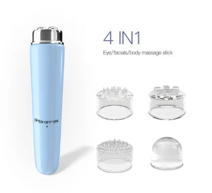 Mini Portable Electric Micro Vibration Facial and Eye Beauty Massager for Dark Circles Eye Bags Puffiness Remover Muscle Relaxation