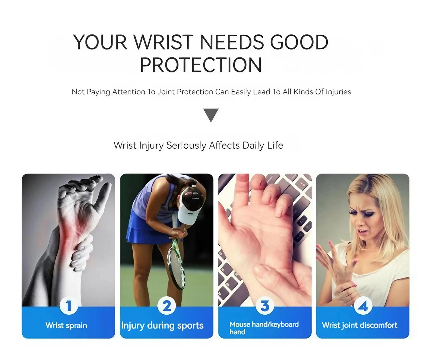 Durable Fitness Strength Hand Wrist Straps Bands for Sports, Lifting, Gym, Fitness Support Wraps Wristbands Bandage Brace