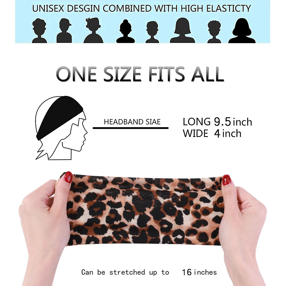 Sports Fashion Fitness Headbands Hairbands Snake Leopard Pattern Women's Postpartum Leisure Home Headwear Scrunchies