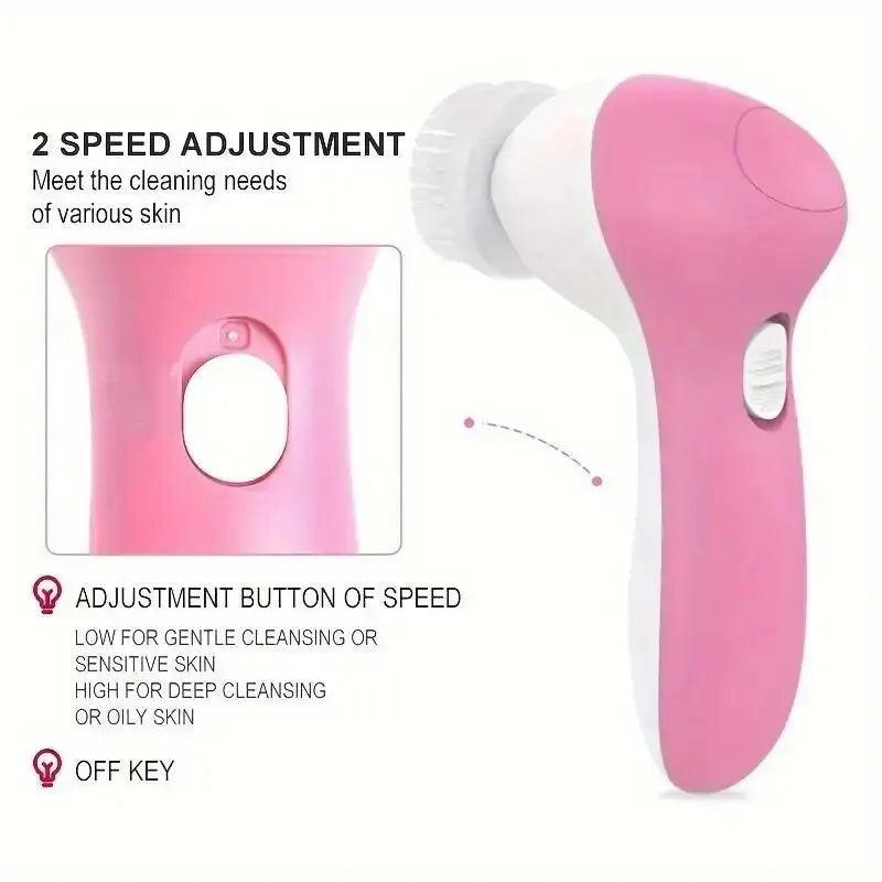 Multifunctional Electric 5 In 1 Facial Cleansing Brush Beauty Massager Deep Cleansing Massage Skin Gentle And Effective Skin Care