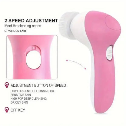 Multifunctional Electric 5 In 1 Facial Cleansing Brush Beauty Massager Deep Cleansing Massage Skin Gentle And Effective Skin Care