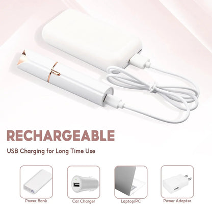 Mini Portable Electric Facial Body Hair Remover Epilator for Women Hair Removal Razor Shaver Epilator for Lips, Chin, Armpits and Bikini Areas