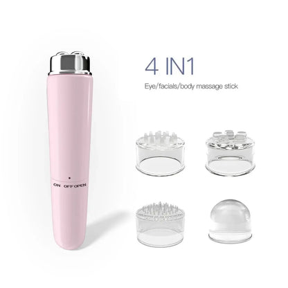 Mini Portable Electric Micro Vibration Facial and Eye Beauty Massager for Dark Circles Eye Bags Puffiness Remover Muscle Relaxation