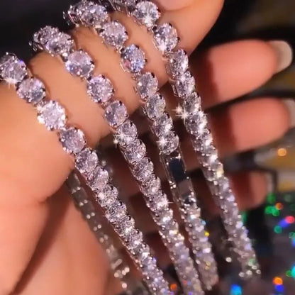 Modern Crystals Tennis Bracelets for Men Women Silver Color 2.5mm/3mm/4mm/5mm Zircon Fashion Jewelry