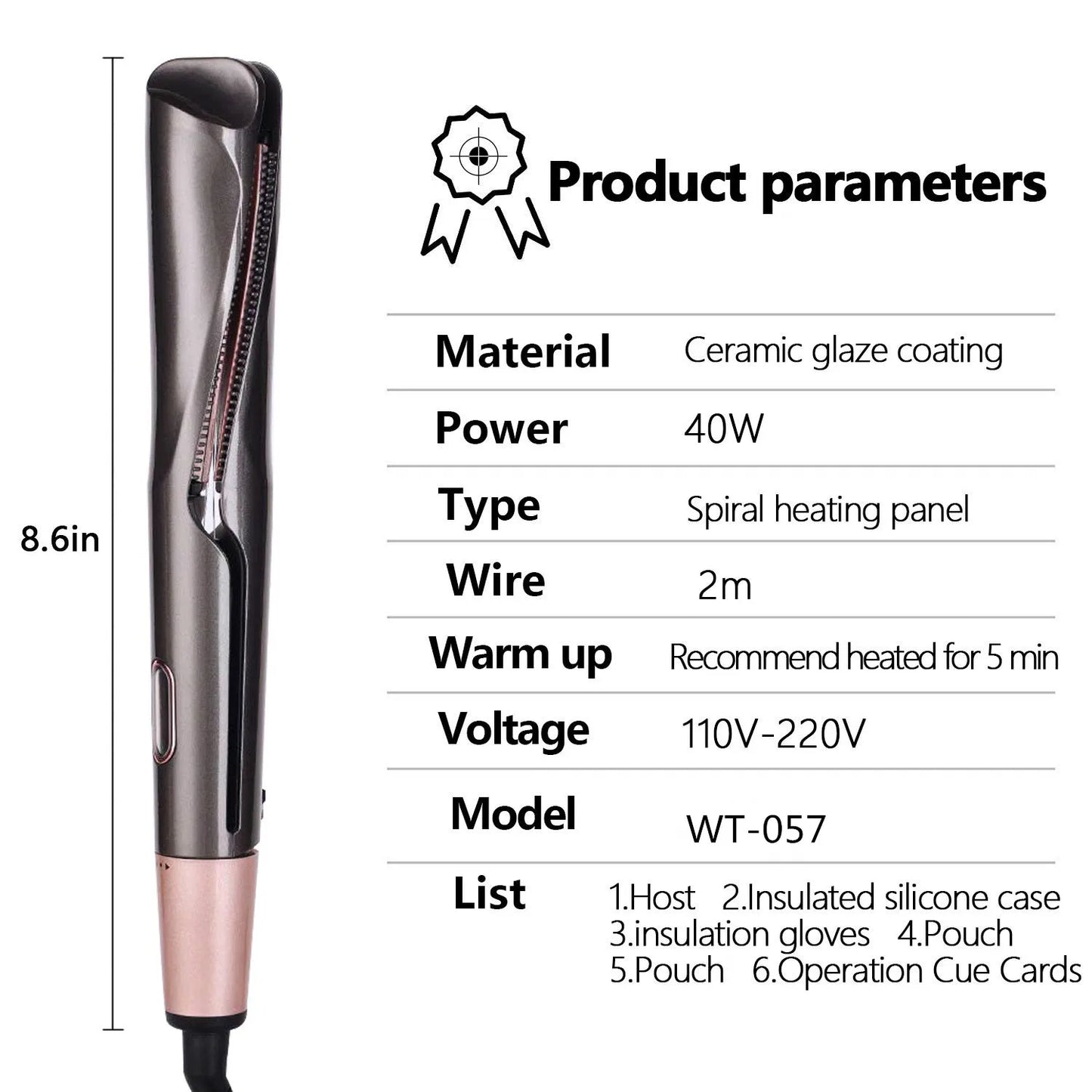 Professional 2 in 1 Negative Ion Twist Hair Straightener and Curler Straightening Curling Iron Fast Heating Hair Styling Tool