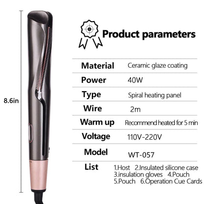 Professional 2 in 1 Negative Ion Twist Hair Straightener and Curler Straightening Curling Iron Fast Heating Hair Styling Tool