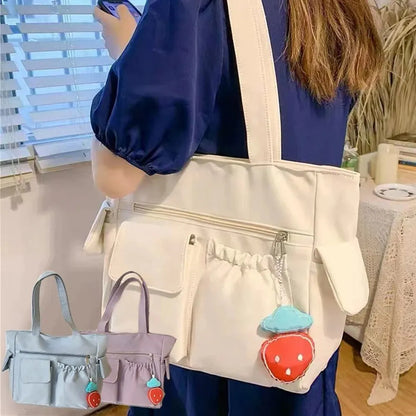 Modern Large Capacity Oxford Cloth Crossbody Messenger Bag with Multiple Pockets Adjustable Shoulder Bags for School Travel Work Daily