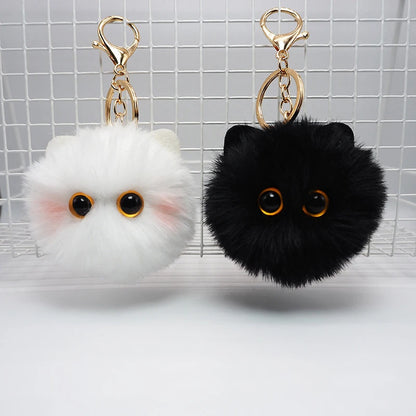 Fashion Cute Plush Cat Keychain Pendant Cartoon Doll Toy Keyring for Kids Adults Bag Ornament Accessories Gifts