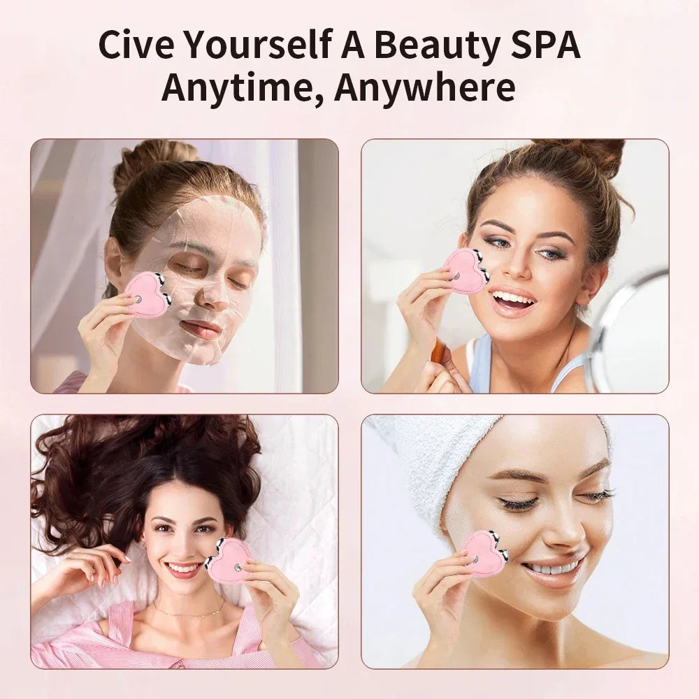 Portable Micro Current Beauty Face Lifting Anti Wrinkle Roller Slimming Massager EMS Mini Delicate Contouring Firming Facial Care Tool