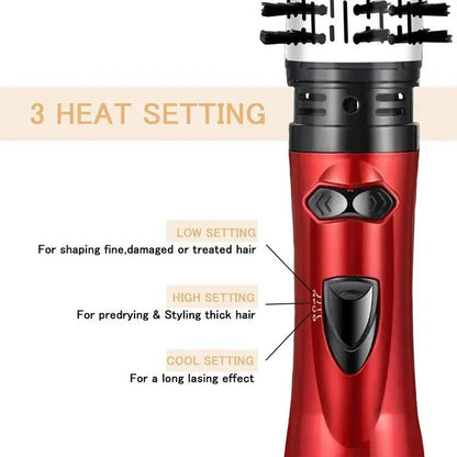 Multifunctional Negative Ion Hot Air Hair Straightener Curling Iron 360 ° Rotating Hair Dryer Brush