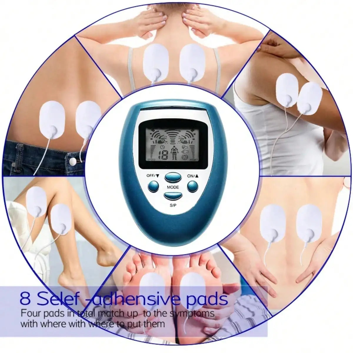 Low Frequency Electric Pulse Nerve Muscle Stimulator Massager TENS EMS Electronic Massage Device