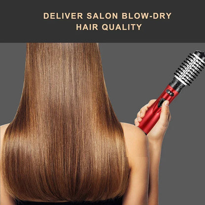 Multifunctional Negative Ion Hot Air Hair Straightener Curling Iron 360 ° Rotating Hair Dryer Brush