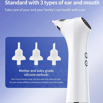 Intelligent Constant Temperature Ear Dryer 3 Speed Blower Levels for Ear Canal Drying and Care with 3 Types of Ear Tips