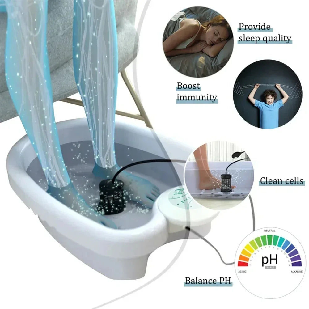 Ionic Detox Foot Spa Bath Machine Detoxification Massager Relieves Fatigue Promotes Good Health and Vitality