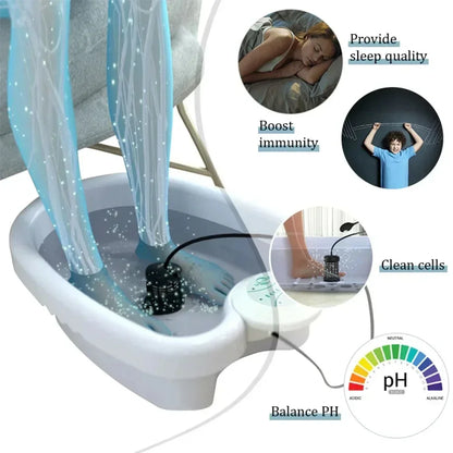 Ionic Detox Foot Spa Bath Machine Detoxification Massager Relieves Fatigue Promotes Good Health and Vitality