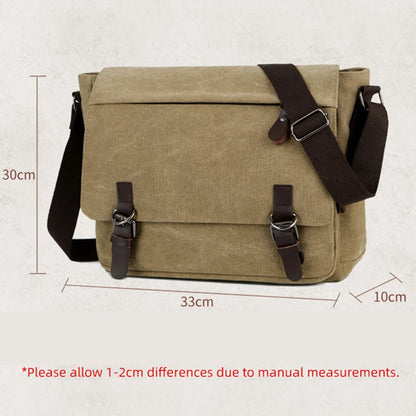 Multifunction Casual Canvas Shoulder Messenger Handbags Zipper Crossbody Single Strap Travel Flap Bag