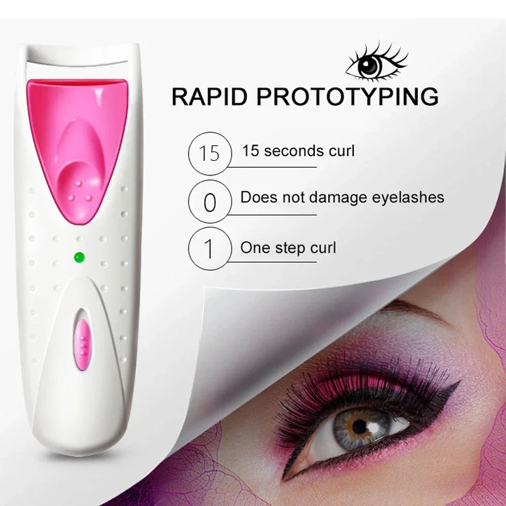 Portable Electric Eyelash Curler Fast Heating Shaping Curling Lasting Eyelash Enhancer
