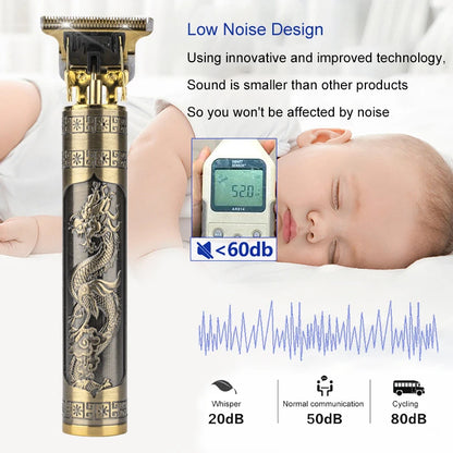 Professional Electric Grooming Kit Hair Clipper Beard Trimmer USB Cordless Haircut Trim Machine