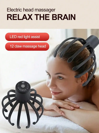 Multi Leg Red Light Intelligent Electric Head Scalp Massager Scratcher and Relaxation Care Device
